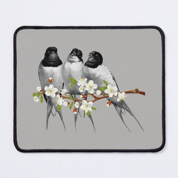 Item preview, Swallows on a Blossoming Cherry Branch! Swallows Blossoms! designed and sold by DSoriaDesign.