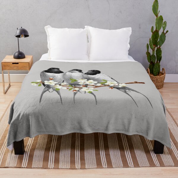 Item preview, Swallows on a Blossoming Cherry Branch! Swallows Blossoms! designed and sold by DSoriaDesign.