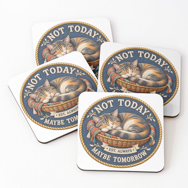Item preview, Not Today Sleeping Calico Cat designed and sold by AleksKos.