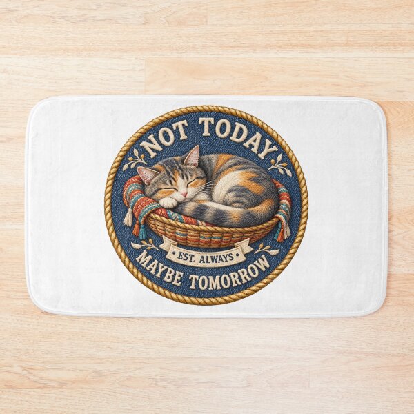 Item preview, Not Today Sleeping Calico Cat designed and sold by AleksKos.