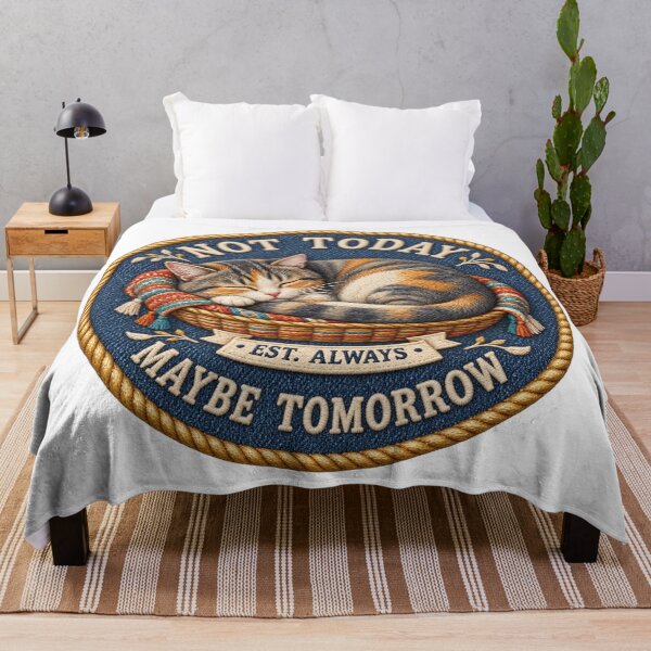 Item preview, Not Today Sleeping Calico Cat designed and sold by AleksKos.