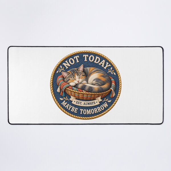 Item preview, Not Today Sleeping Calico Cat designed and sold by AleksKos.