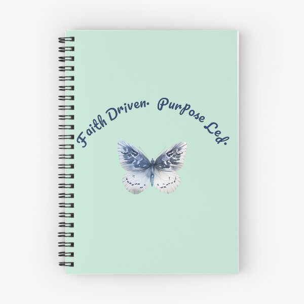 Item preview, Faith Driven Purpose Led – Inspirational Blue Butterfly designed and sold by innerfaith.