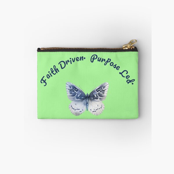 Item preview, Faith Driven Purpose Led – Inspirational Blue Butterfly designed and sold by innerfaith.