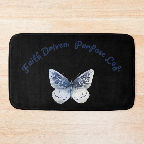 Item preview, Faith Driven Purpose Led – Inspirational Blue Butterfly designed and sold by innerfaith.