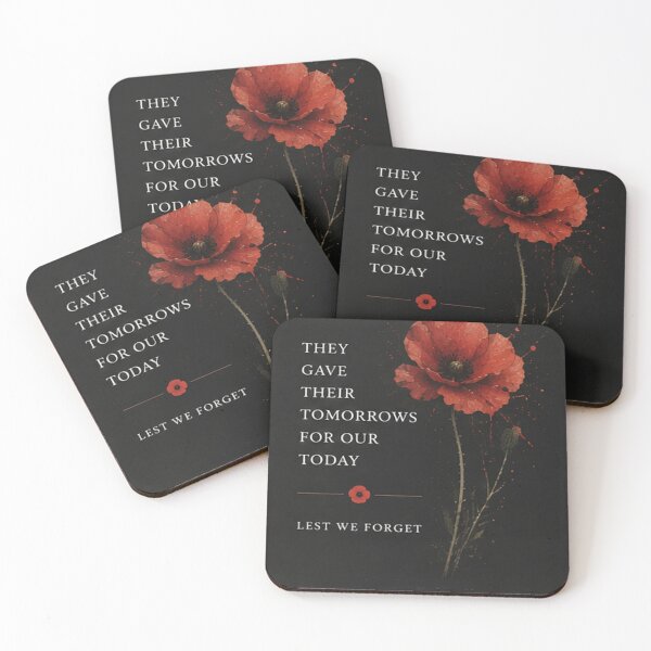 Item preview, They Gave Their Tomorrows – Red Poppy Remembrance designed and sold by TeikunShop.