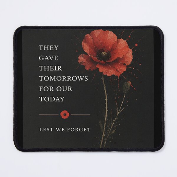 Item preview, They Gave Their Tomorrows – Red Poppy Remembrance designed and sold by TeikunShop.