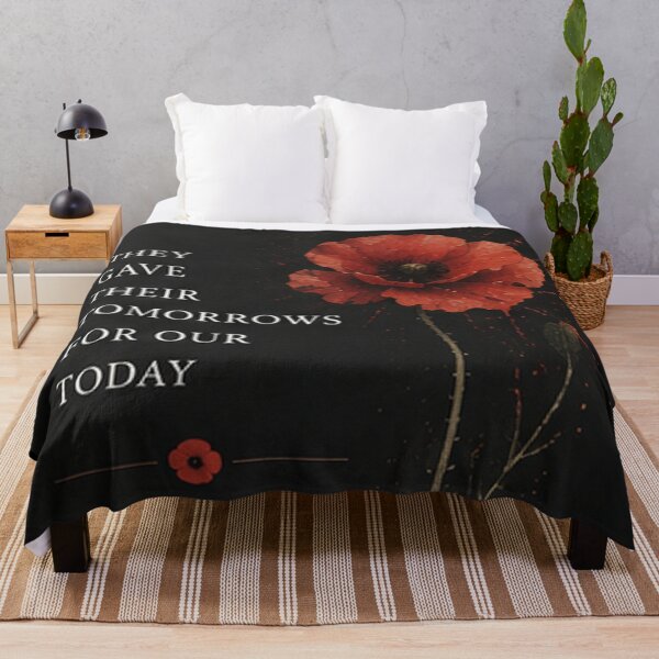 Item preview, They Gave Their Tomorrows – Red Poppy Remembrance designed and sold by TeikunShop.