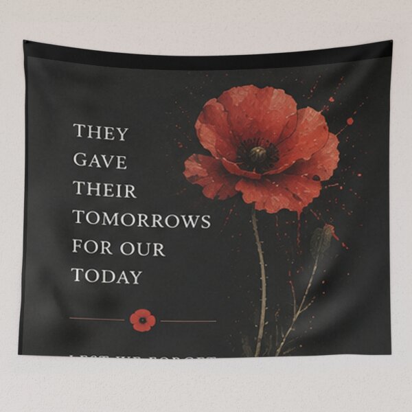Item preview, They Gave Their Tomorrows – Red Poppy Remembrance designed and sold by TeikunShop.
