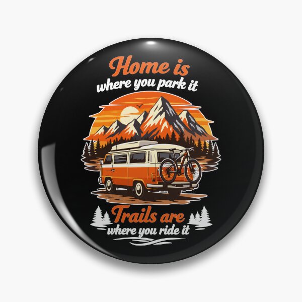 Item preview, Campervan Mountain bike Mountains Sunset Design designed and sold by Pineapple-Tree.