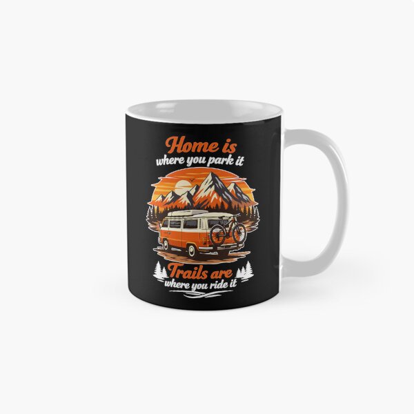 Item preview, Campervan Mountain bike Mountains Sunset Design designed and sold by Pineapple-Tree.