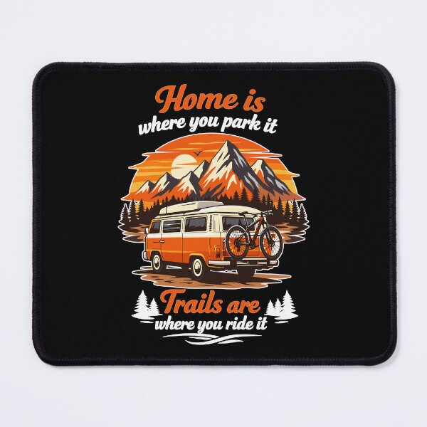 Item preview, Campervan Mountain bike Mountains Sunset Design designed and sold by Pineapple-Tree.