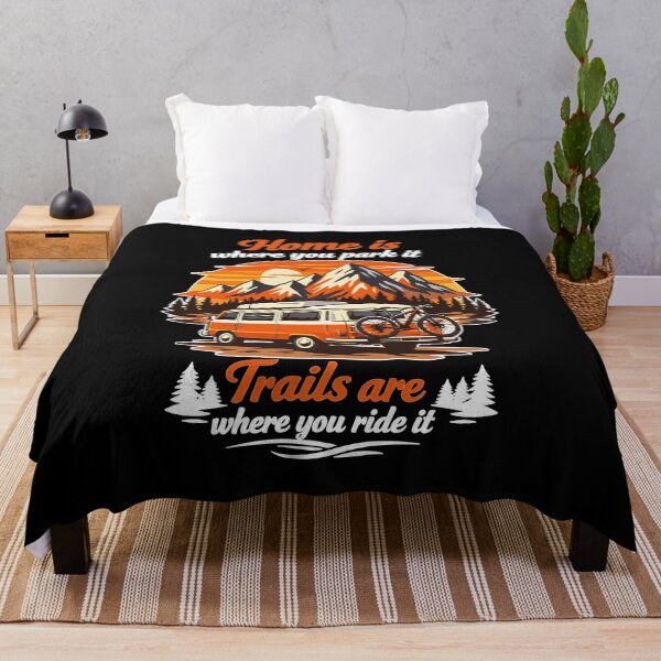 Item preview, Campervan Mountain bike Mountains Sunset Design designed and sold by Pineapple-Tree.