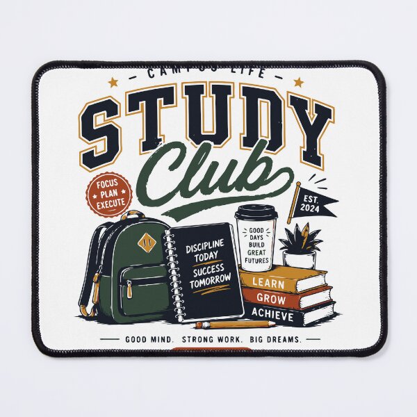Item preview, Study Club Campus Life Retro College Student Design designed and sold by Sunday.Supply.