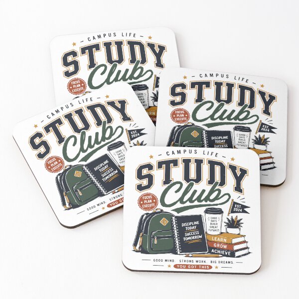 Item preview, Study Club Campus Life Retro College Student Design designed and sold by Sunday.Supply.
