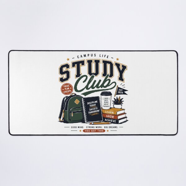 Item preview, Study Club Campus Life Retro College Student Design designed and sold by Sunday.Supply.