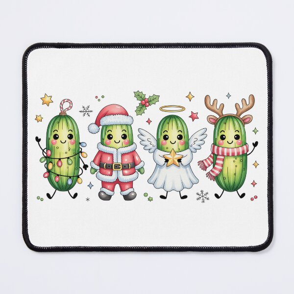 Item preview, kawaii Christmas pickle set designed and sold by jkrphoto.