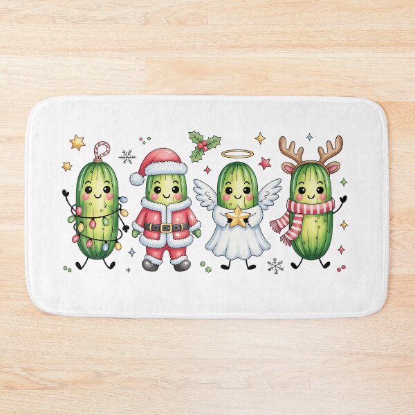 Item preview, kawaii Christmas pickle set designed and sold by jkrphoto.