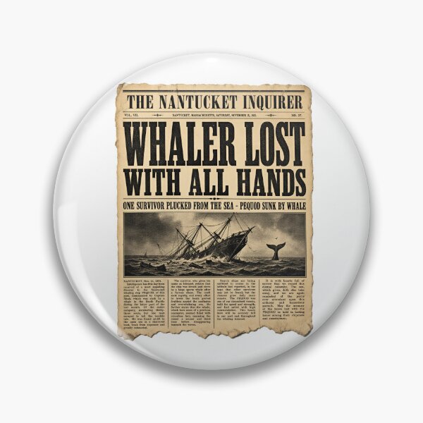 Item preview, Moby Dick: Pequod Lost - Vintage Newspaper designed and sold by Fenay Designs.