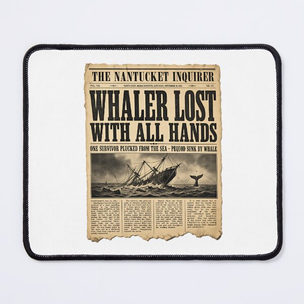 Item preview, Moby Dick: Pequod Lost - Vintage Newspaper designed and sold by Fenay Designs.