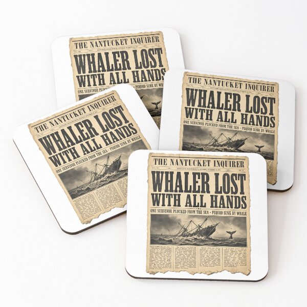 Item preview, Moby Dick: Pequod Lost - Vintage Newspaper designed and sold by Fenay Designs.