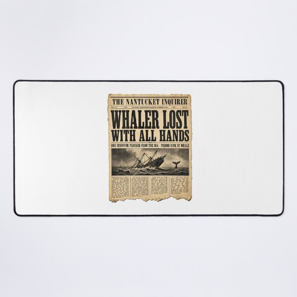 Item preview, Moby Dick: Pequod Lost - Vintage Newspaper designed and sold by Fenay Designs.