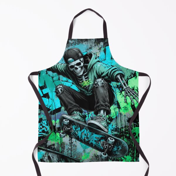 Item preview, Skateboard Skeleton Graffiti Street Art designed and sold by PetruArtDesigns.