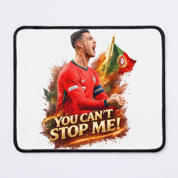 Item preview, "You Can't Stop Me! | Cristiano Ronaldo CR7 Portugal Soccer Motivational Art Print" designed and sold by BACHHRAON FASHION.