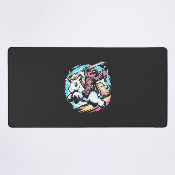 Item preview, Deadpool Chibi Riding Rainbow Unicorn Cute Funny Marvel Fan Art ⭐⭐⭐⭐⭐ designed and sold by TheEdward.