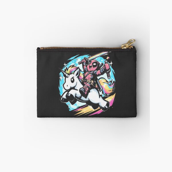 Item preview, Deadpool Chibi Riding Rainbow Unicorn Cute Funny Marvel Fan Art ⭐⭐⭐⭐⭐ designed and sold by TheEdward.