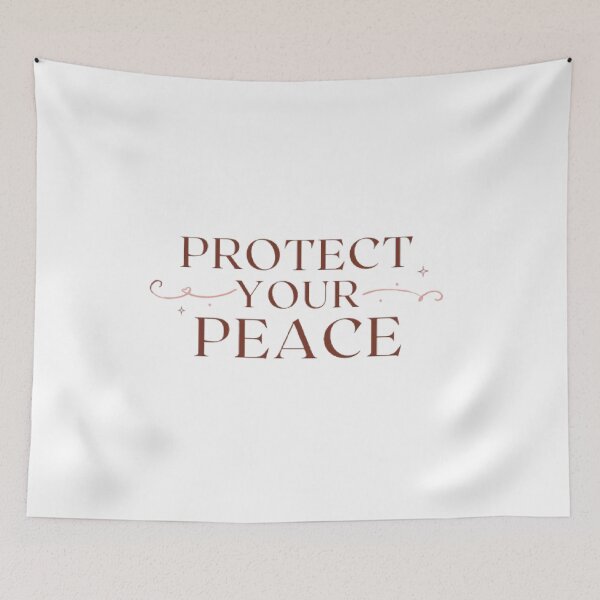 Item preview, Protect Your Peace | Minimalist Motivational Quote Sticker designed and sold by Tiny-Doodle-Co.