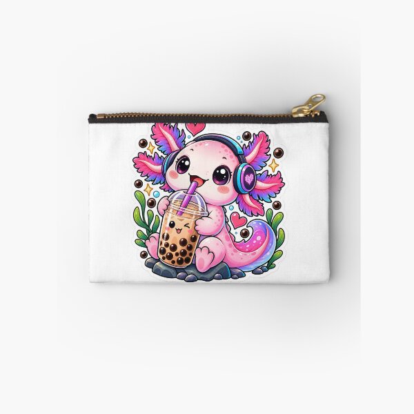 Item preview, Boba & Chill Axolotl Sticker | Cute Bubble Tea Axolotl | Kawaii Boba Lover Sticker designed and sold by GenZStickerHub1.