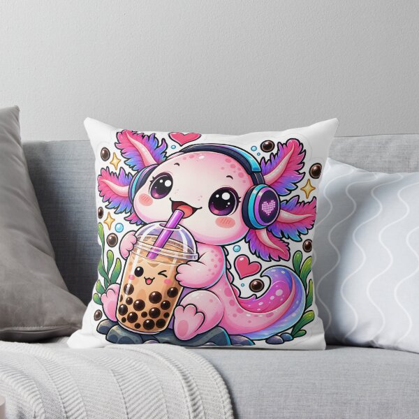 Item preview, Boba & Chill Axolotl Sticker | Cute Bubble Tea Axolotl | Kawaii Boba Lover Sticker designed and sold by GenZStickerHub1.