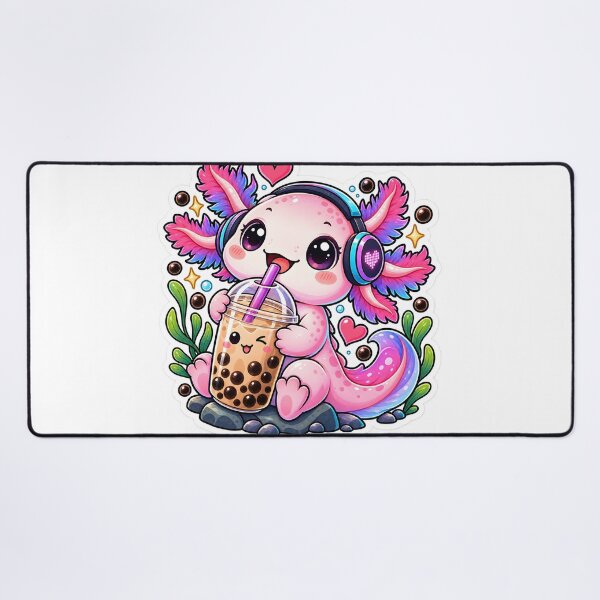 Item preview, Boba & Chill Axolotl Sticker | Cute Bubble Tea Axolotl | Kawaii Boba Lover Sticker designed and sold by GenZStickerHub1.