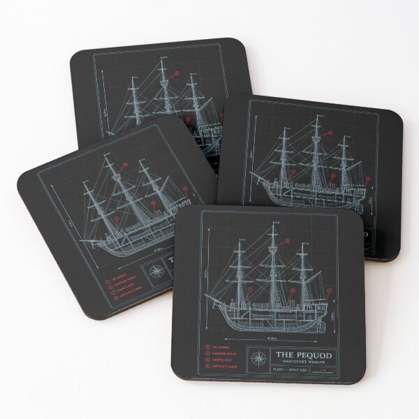 Item preview, Moby Dick Pequod Blueprint - Nantucket Whaler designed and sold by Fenay Designs.