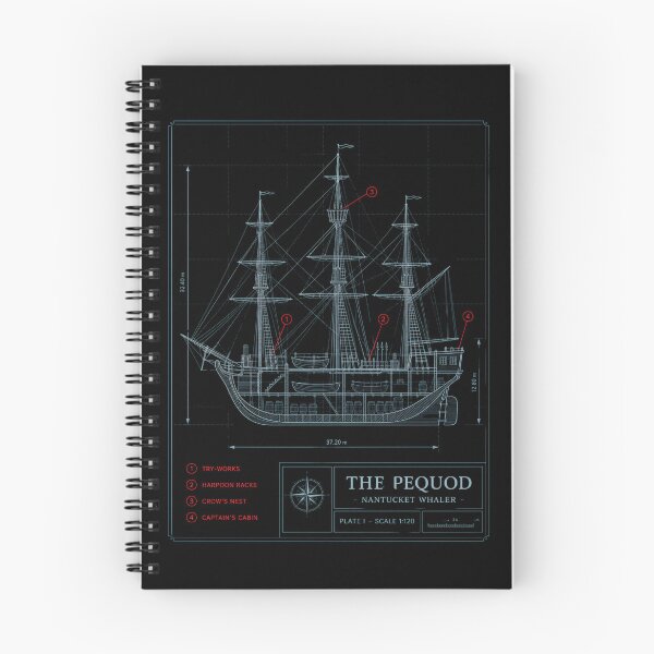 Item preview, Moby Dick Pequod Blueprint - Nantucket Whaler designed and sold by Fenay Designs.