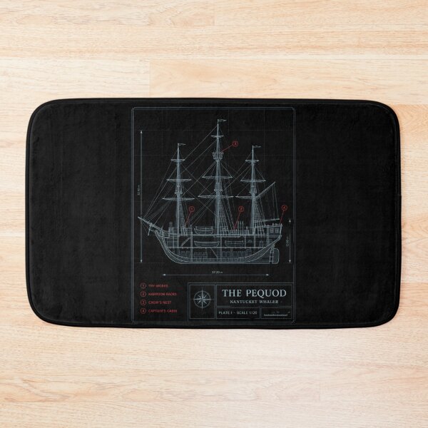 Item preview, Moby Dick Pequod Blueprint - Nantucket Whaler designed and sold by Fenay Designs.