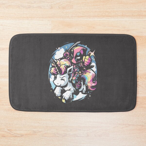 Item preview, Chibi Deadpool Riding Rainbow Unicorn | Cute Kawaii Art LIMITED EDITION designed and sold by TheEdward.