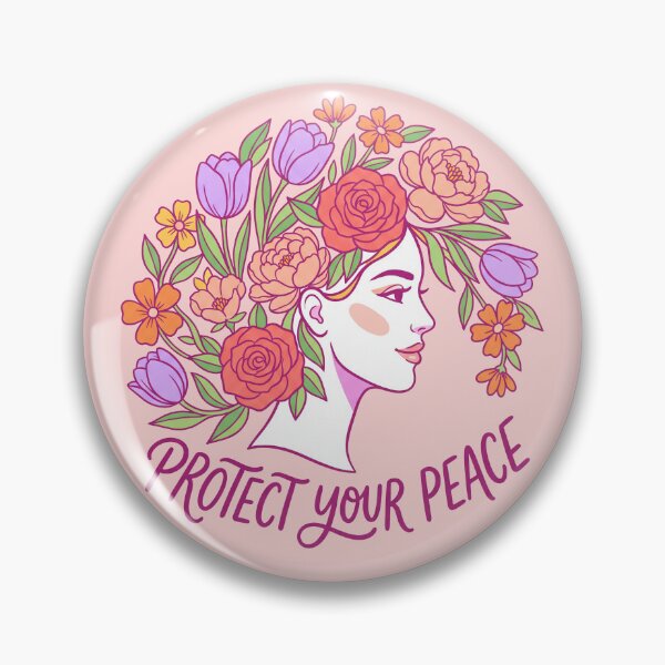 Item preview, Protect Your Peace Floral Woman Illustration designed and sold by mackartist.