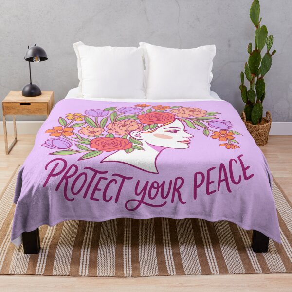 Item preview, Protect Your Peace Floral Woman Illustration designed and sold by mackartist.