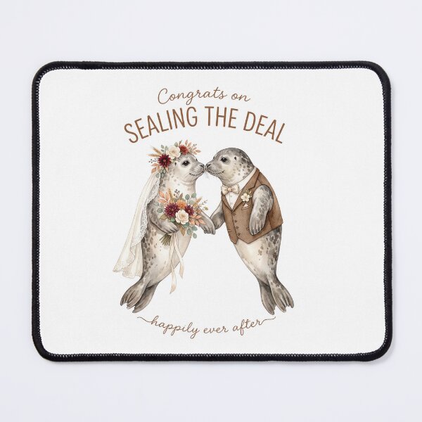 Item preview, Seals Kissing Wedding designed and sold by Roy & Tiffany.