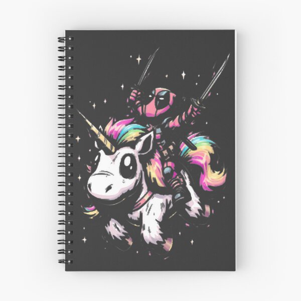 Item preview, Chibi Deadpool Riding Rainbow Unicorn Funny Superhero Art LIMITED EDITION designed and sold by TheEdward.