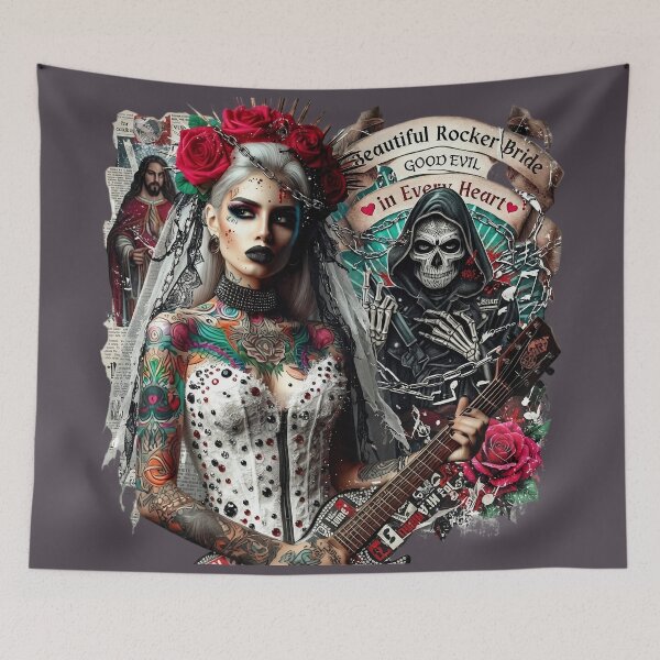 Item preview, Tattoo Bride Rocker Electric Guitar designed and sold by Voodoo Store Paranormal Collections.