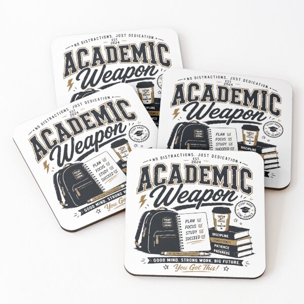 Item preview, Academic Weapon Study Hard College Student Design designed and sold by Sunday.Supply.