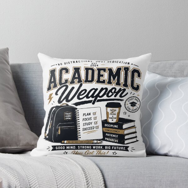Item preview, Academic Weapon Study Hard College Student Design designed and sold by Sunday.Supply.
