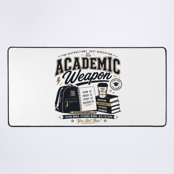 Item preview, Academic Weapon Study Hard College Student Design designed and sold by Sunday.Supply.