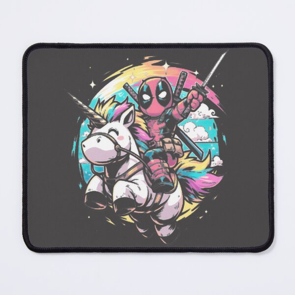 Item preview, Deadpool Chibi Riding Rainbow Unicorn Funny Marvel Fan Art ⭐⭐⭐⭐⭐ designed and sold by TheEdward.