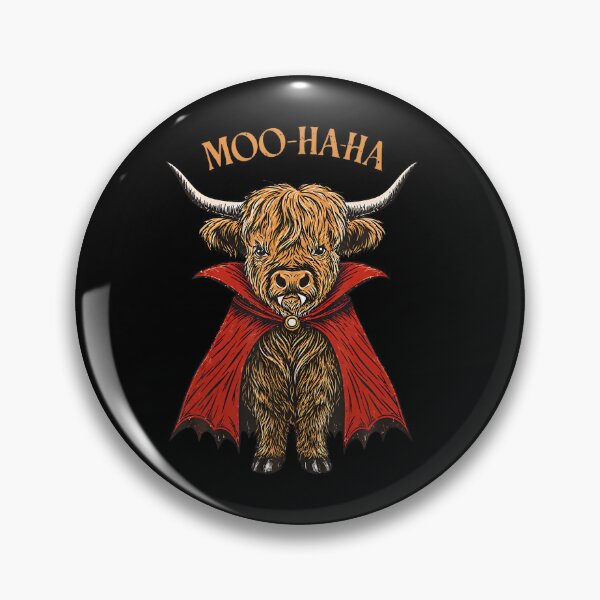 Item preview, Moo Ha Ha Highland Cow Vampire Halloween Humor designed and sold by Khescoiu.