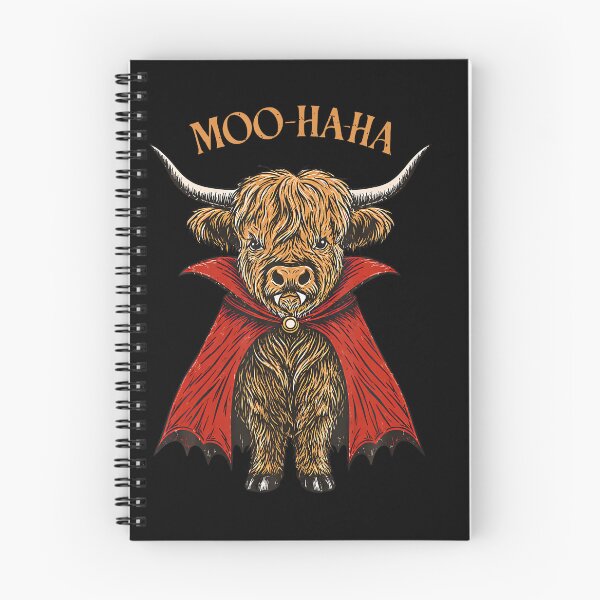 Item preview, Moo Ha Ha Highland Cow Vampire Halloween Humor designed and sold by Khescoiu.