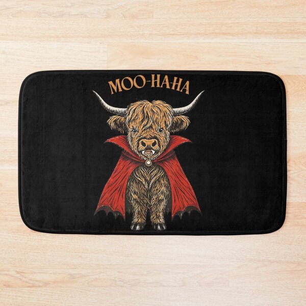 Item preview, Moo Ha Ha Highland Cow Vampire Halloween Humor designed and sold by Khescoiu.